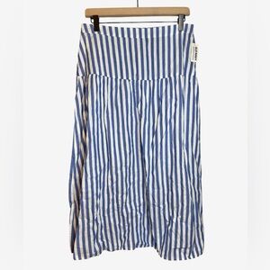 NWT Old Navy Cotton Striped Midi Skirt Size Medium